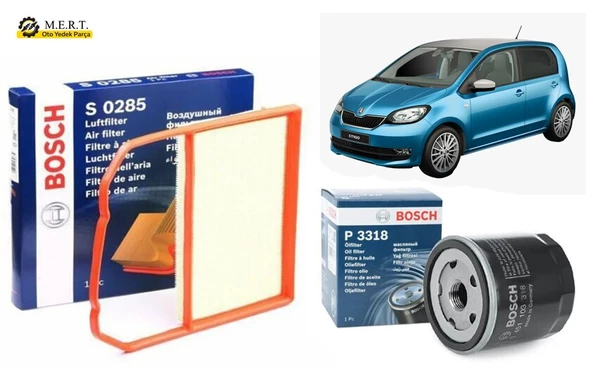 Skoda Citigo 1.0 Bosch Filtre Bakım Seti Hava Ve Yağ Filtresi (485895217) ürün görseli 1