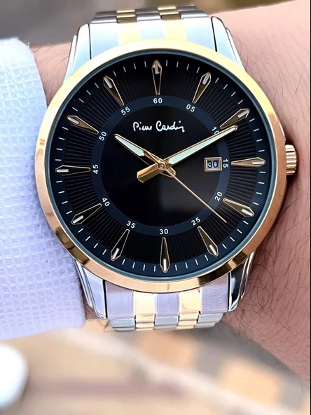 Pierre Cardin Çelik Kordon Takvimli Özel Kadran 3 Atm Suya Dayanıklı Erkek Kol Saati EPC.800211.F105 - Resim 3