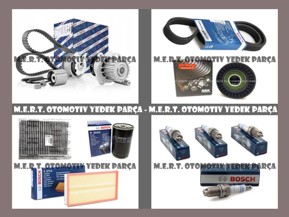 VW Bora 1.6 8v AKL AEH BOSCH Komple Bakım Seti Filtre Buji Triger