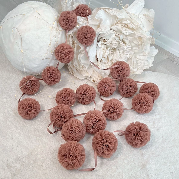 Pamuka Mini Ponpon Pinkish Brown - 2