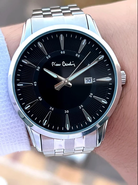 Pierre Cardin Çelik Kordon Takvimli Özel Kadran 3 Atm Suya Dayanıklı Erkek Kol Saati EPC.800211.F101 - Resim 2