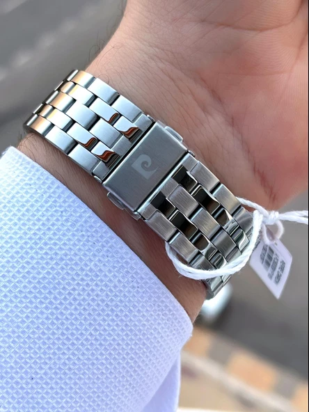 Pierre Cardin Çelik Kordon Takvimli Özel Kadran 3 Atm Suya Dayanıklı Erkek Kol Saati EPC.800211.F101 - Resim 6
