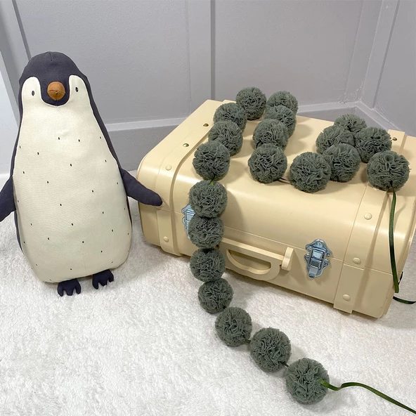 Pamuka Mini Ponpon Khaki Green - 2