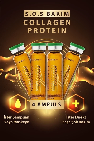 Multivitamin Collagen - Protein Acil Kurtarma Saç Bakım Kürü 4x10ml 4 Ampul