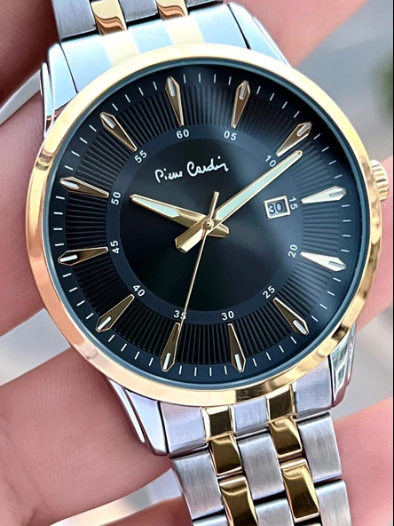 Pierre Cardin Çelik Kordon Takvimli Özel Kadran 3 Atm Suya Dayanıklı Erkek Kol Saati EPC.800211.F105 - Resim 4