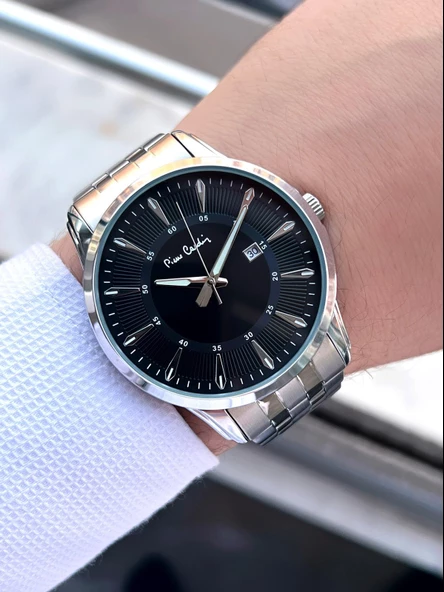 Pierre Cardin Çelik Kordon Takvimli Özel Kadran 3 Atm Suya Dayanıklı Erkek Kol Saati EPC.800211.F101 - Resim 3