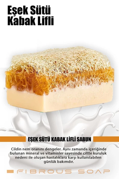 Motto Plus Professional Nemlendirici Etkili Doğal Kabak Lifli Eşek Sütü Sabunu 120 Gr - 2