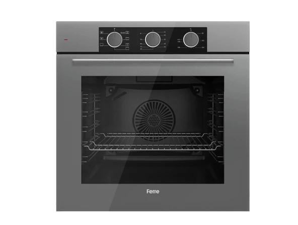 Ferre FRYART BASIC SS Serisi Gri Set (SS208 + QXE62CPR +D082 ) - Kare Emaye Izgara - Resim 3