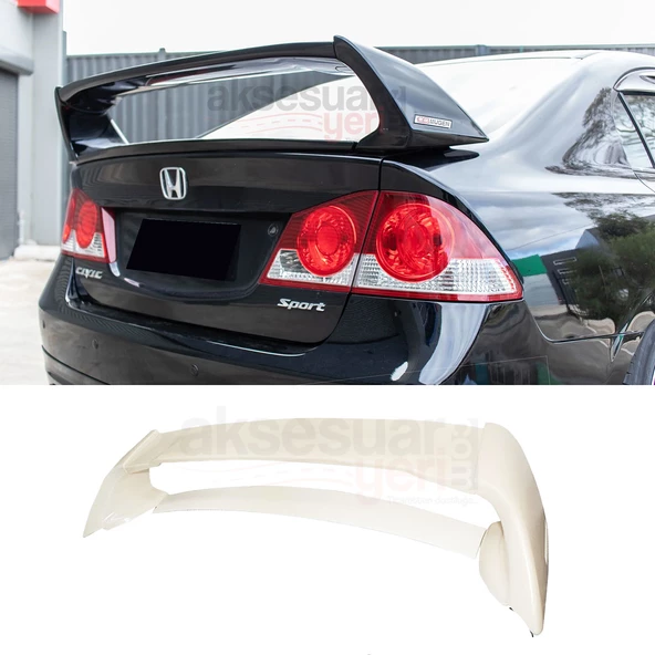 Honda Civic Fd6 2006-2011 4 Parça Spoiler BOYASIZ İthal Ürün Plastik