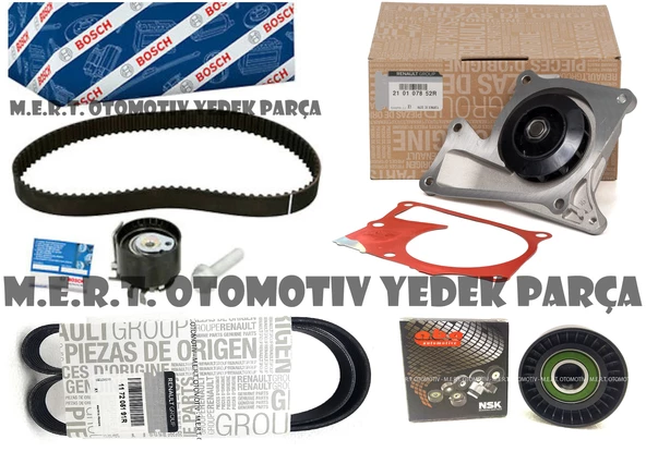 Dacia Dokker 1.5 DCi Triger Seti Devirdaim V Kayışı Rulman