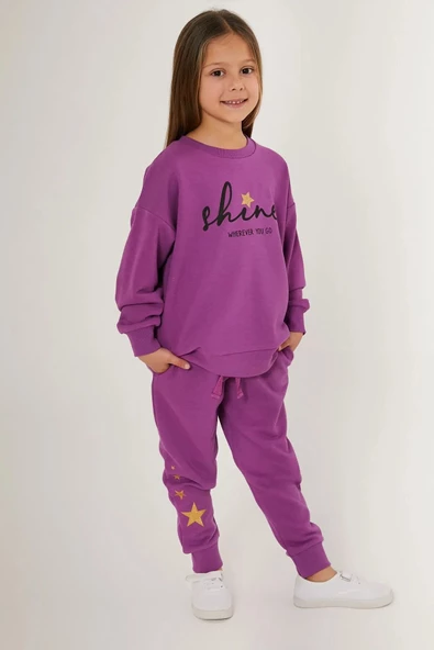 Rolypoly  Mürdüm Kız Çocuk Garson Eşofman Takımı 3261G - Resim 3