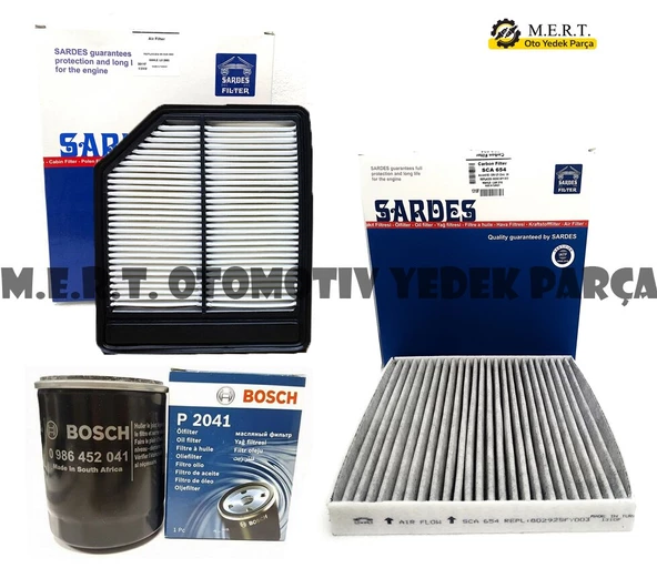 Honda Civic 1.6 Fd6 Filtre Bakım Seti (2007-2012) ürün görseli