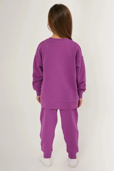 Rolypoly  Mürdüm Kız Çocuk Garson Eşofman Takımı 3261G - Resim 2