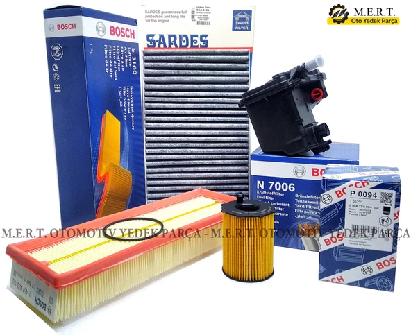 Peugeot 308 1.6 Hdi Dizel Filtre Bakım Seti (2007-2010)