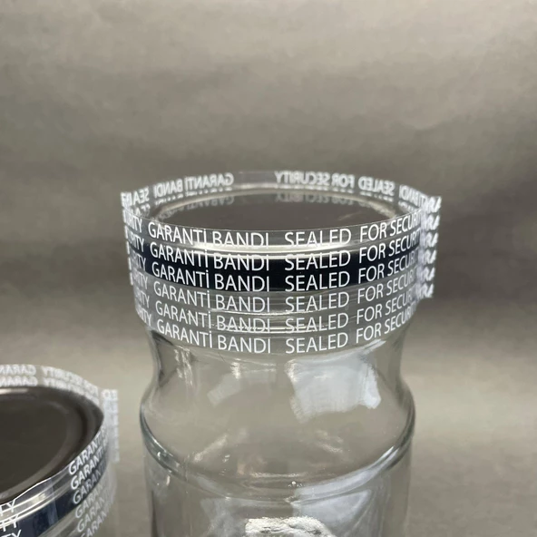 Şişe Kavanoz Emniyet Garanti Bandı 82 mm Ağız Uyumlu , Şişe Emniyet Bandı x 100 Adet - 2