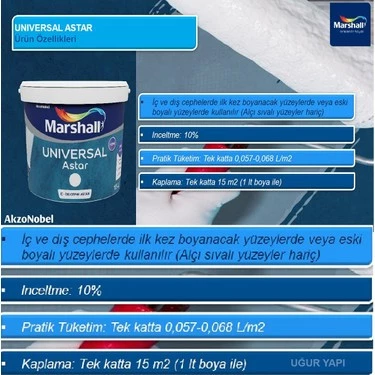 Marshall Universal Astar (İç ve Dış Cephe İçin Astar) 15LT - 2