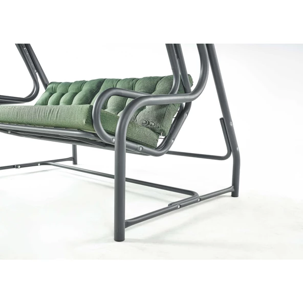 Gondol | Üç Kişilik Metal Salıncak | Yeşil | Rehome - 4