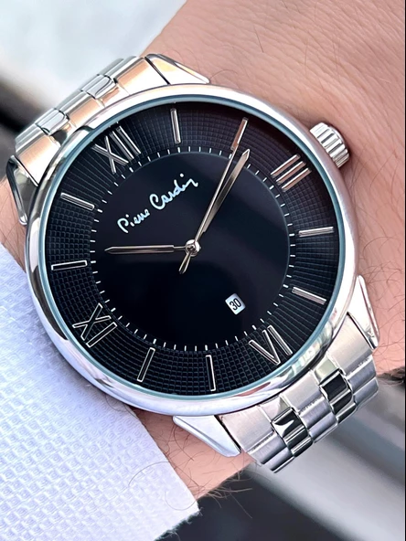 Pierre Cardin Çelik Kordon Takvimli Özel Kadran 3 Atm Suya Dayanıklı Erkek Kol Saati EPC.80091.105 ürün görseli