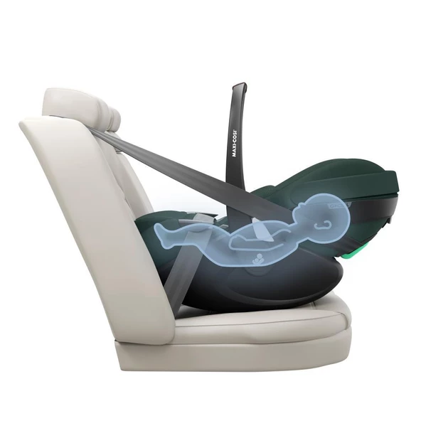 Maxi-Cosi Pebble SlideTech Tam Yatabilen 0-13 Kg Ana Kucağı ve Oto Koltuğu Twillic Green - 11