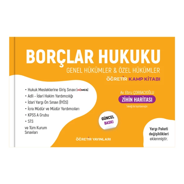 HUKUK ÖĞRETİR Borçlar Hukuku - Kamp Kitabı