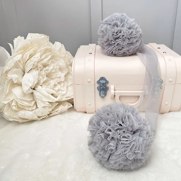 Pamuka Twin Ponpon Grey ürün görseli