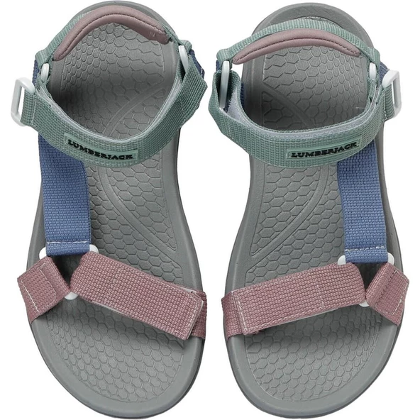 LUMBERJACK GLORY 3FX GRİ-LİLA COMFORT CASUAL ANATOMİK SPOR SANDALET - 6