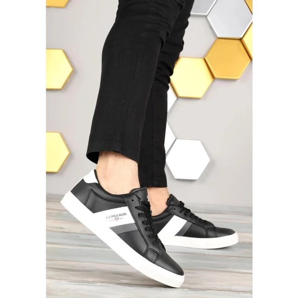U.S.POLO ASSN ANTON 2PR SİYAH COMFORT CASUAL ERKEK AYAKKABISI ürün görseli