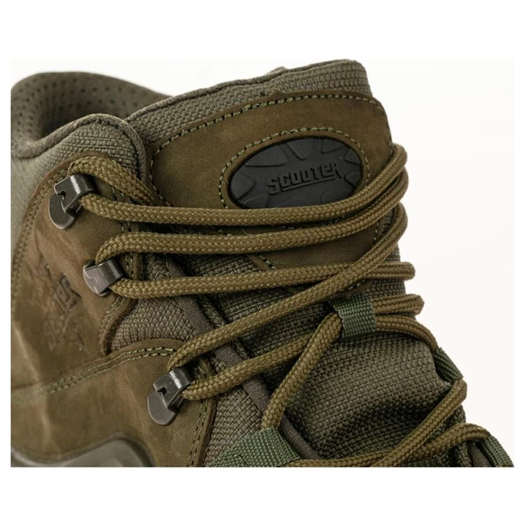 SCOOTER 1492 HAKİ NUBUK HAKİKİ DERİ WATERPROFF SU GEÇİRMEZ BOT - Resim 6