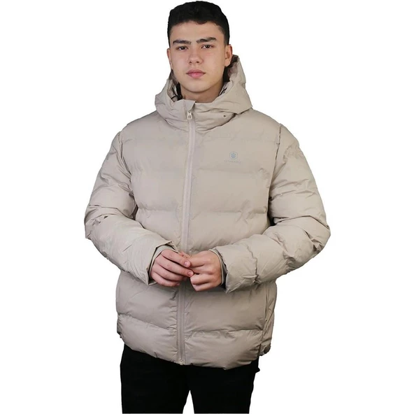 LUMBERJACK NOLAN 2SN22 3PR BEJ  KAPŞONLU ERKEK SPOR MONT - Resim 4