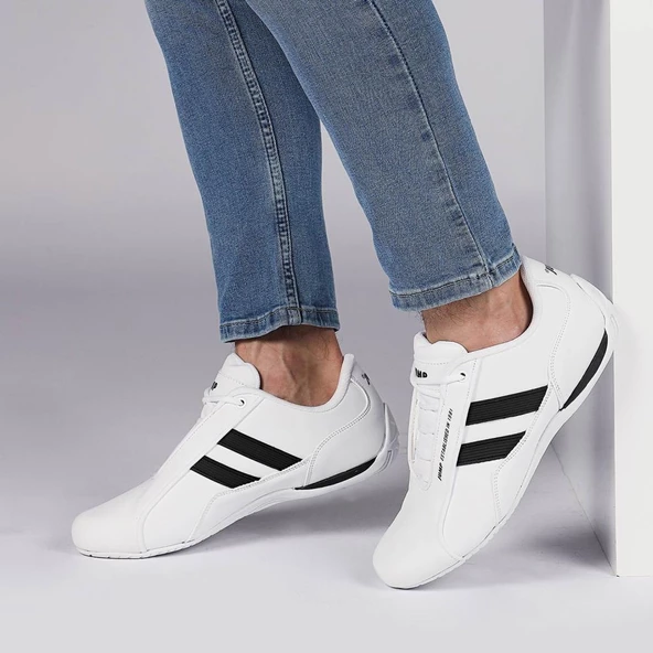 JUMP 25860 BEYAZ SİYAH COMFORT CASUAL GÜNLÜK ERKEK SPOR AYAKKABISI - 2