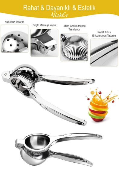 Nishev.com Evini Sev Döküm Narenciye Limon Sıkacağı Lisanslı - 4