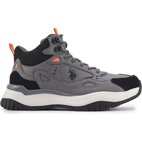 U.S.POLO ASSN.MARCEL HI 3PR GRİ SİYAH COMFORT CASUAL SPOR BOT - Resim 2