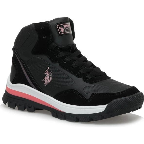 U.S.POLO ASSN SAGAN HI 3PR SİYAH PEMBE COMFORT CASUAL BOĞAZLI GÜNLÜK SPOR AYAKKABISI - 3