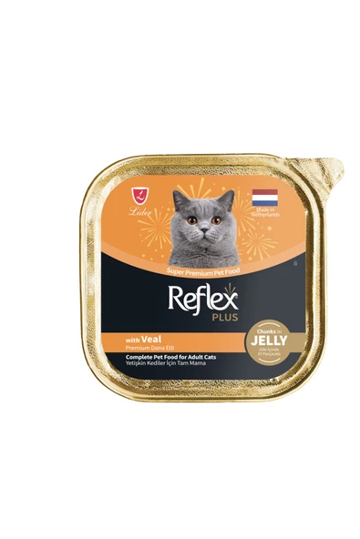 Plus Alu Tray 85 gr Dana etli Jöle içinde Et parçacıklı Yetişkin Kedi Yaş Mama