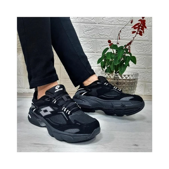LOTTO NORWELL 3PR SİYAH COMFORT CASUAL MEMORY FOAM HAFIZALI TABANLI SPOR AYAKKABISI - Resim 4
