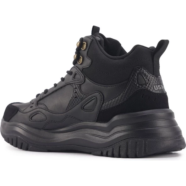 U.S.POLO ASSN MARCEL HI 3PR SİYAH SİYAH COMFORT CASUAL BOGAZLI SPOR BOT - 4