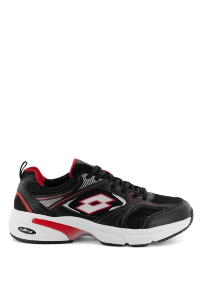 LOTTO ATHENS 3FX SİYAH KIRMIZI COMFORT CASUAL ERKEK SPOR AYAKKABISI