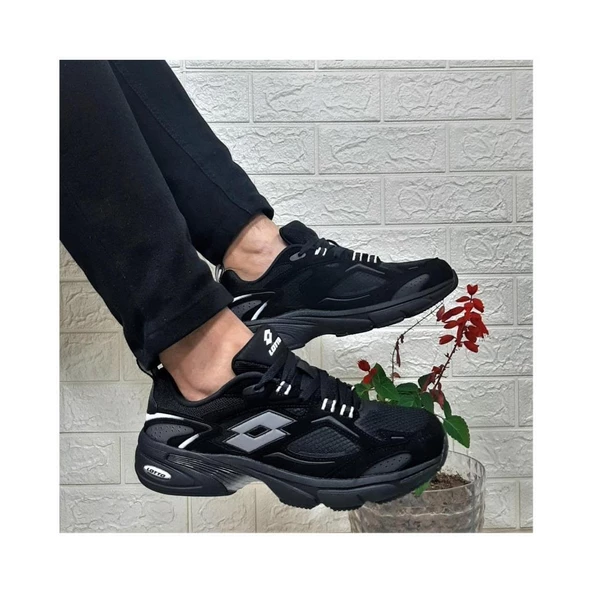 LOTTO NORWELL 3PR SİYAH COMFORT CASUAL MEMORY FOAM HAFIZALI TABANLI SPOR AYAKKABISI - Resim 5