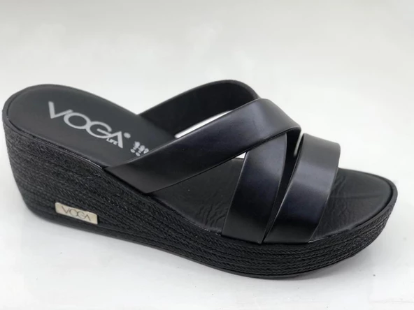 VOGA 2003 SİYAH DOLGU TABAN COMFORT CASUAL BAYAN TERLİK - 2