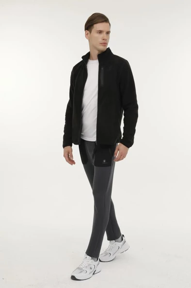 LUMBERJACK NORDIC 3PR SİYAH FERMUARLI CEPLİ POLAR MONT - 7
