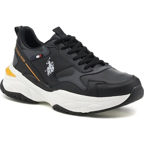 U.S.POLO ASSN SOLIDAR 3PR SİYAH COMFORT CASUAL GÜNLÜK SPOR AYAKKABISI