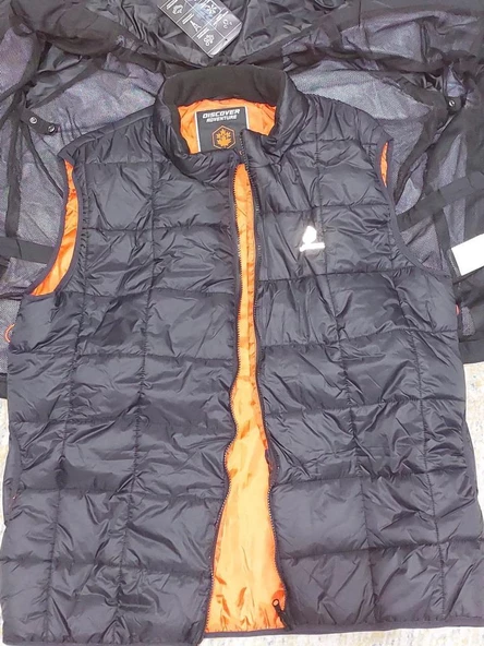 LUMBERJACK PRIME 3PR SİYAH SU İTİCİ RÜZGAR GEÇİRMEZ MONT+YELEK ÇİFTLİ TAKIM ERKEK MONT - 5