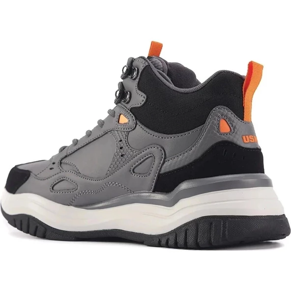 U.S.POLO ASSN.MARCEL HI 3PR GRİ SİYAH COMFORT CASUAL SPOR BOT - Resim 5