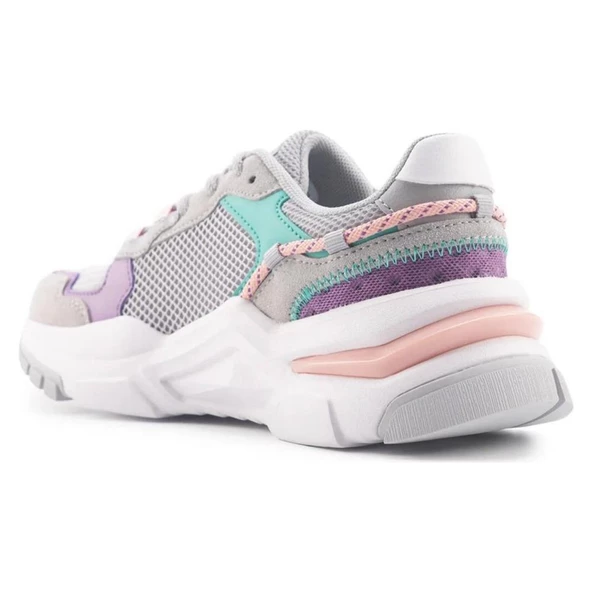 U.S.POLO VINCENT 4FX GRİ LİLA YEŞİL COMFORT CASUAAL SPOR AYAKKABISI - 5