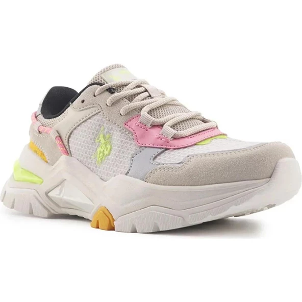 U.S.POLO VINCENT 4FX BEJ PEMBE SARI COMFORT CASUAL ANATOMİK SPOR AYAKKABISI - 5
