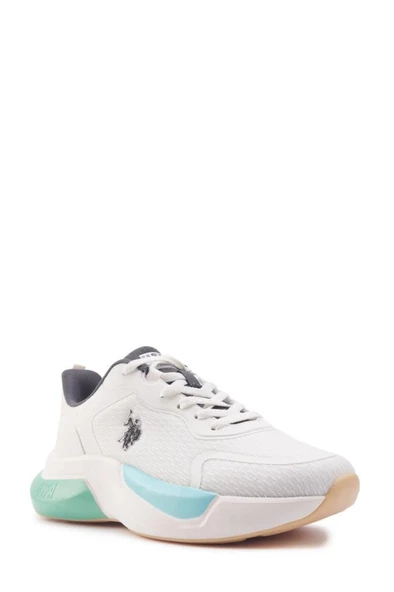 U.S.POLO ASSN WILLY 4FX BEJ YEŞİL COMFORT CASUAL ANATOMİK SPOR AYAKKABISI - Resim 3