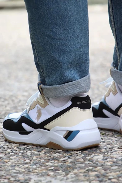 U.S.POLO ASSN.HUSKY 4FX BEJ  COMFORT CASUAL ANATOMİK SPOR AYAKKABISI - Resim 6