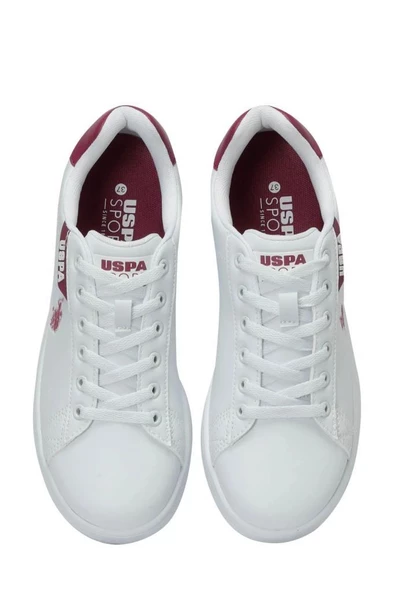 U.S.POLO ASSN COSTA 4FX BEYAZ BORDO COMFORT CASUAL ANATOMİK SNEAKER - 6