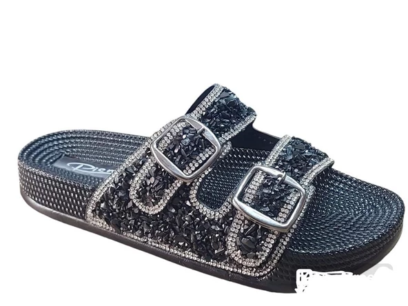 PIENN 20057 001 SİYAH TAŞLI ANATOMİK CASUAL TERLİK - 6