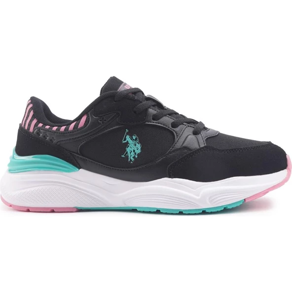 U.S.POLO ASSN BLOSSOM 4FX SİYAH PEMBE COMFORT CASUAL ANATOMİK SPOR AYAKKABI - 2